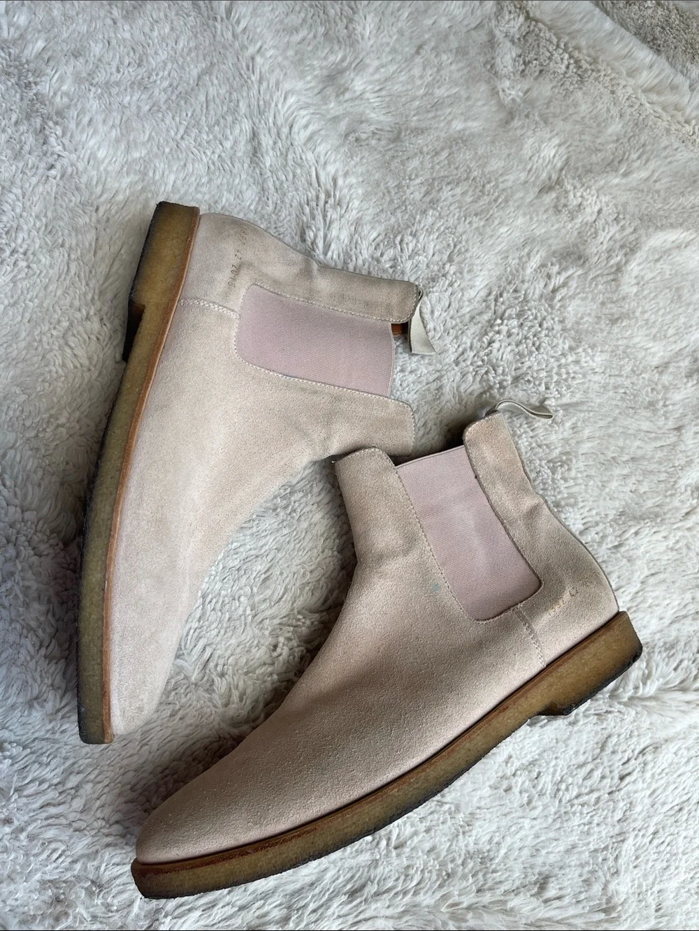 Revolve Common Projects Made in Italy Men Suede Chelsea Boots Size 10